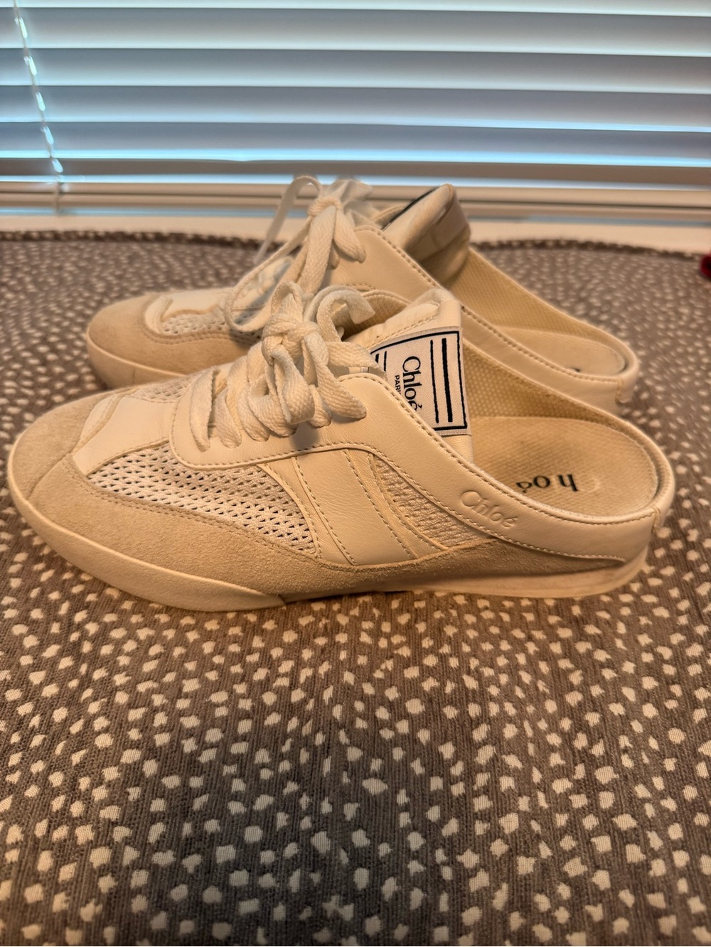 Chloé Kick Cloudy Cream Sneaker Mules - Picture 7 of 8